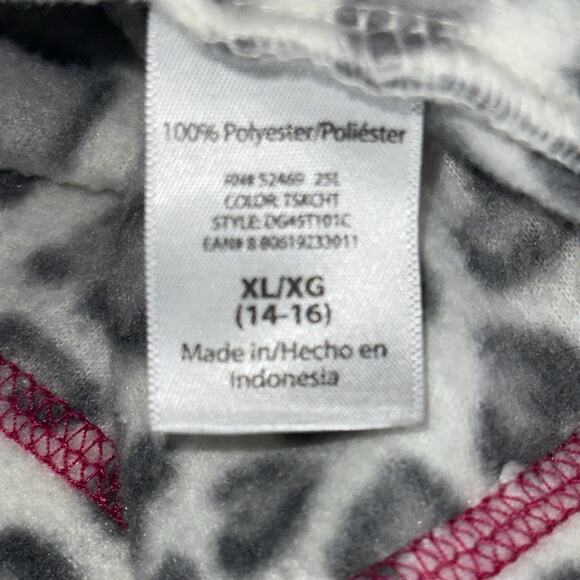 Danskin Now Leopard Print ¼‑Zip Girls Fleece Pullover XL - Picture 4 of 8